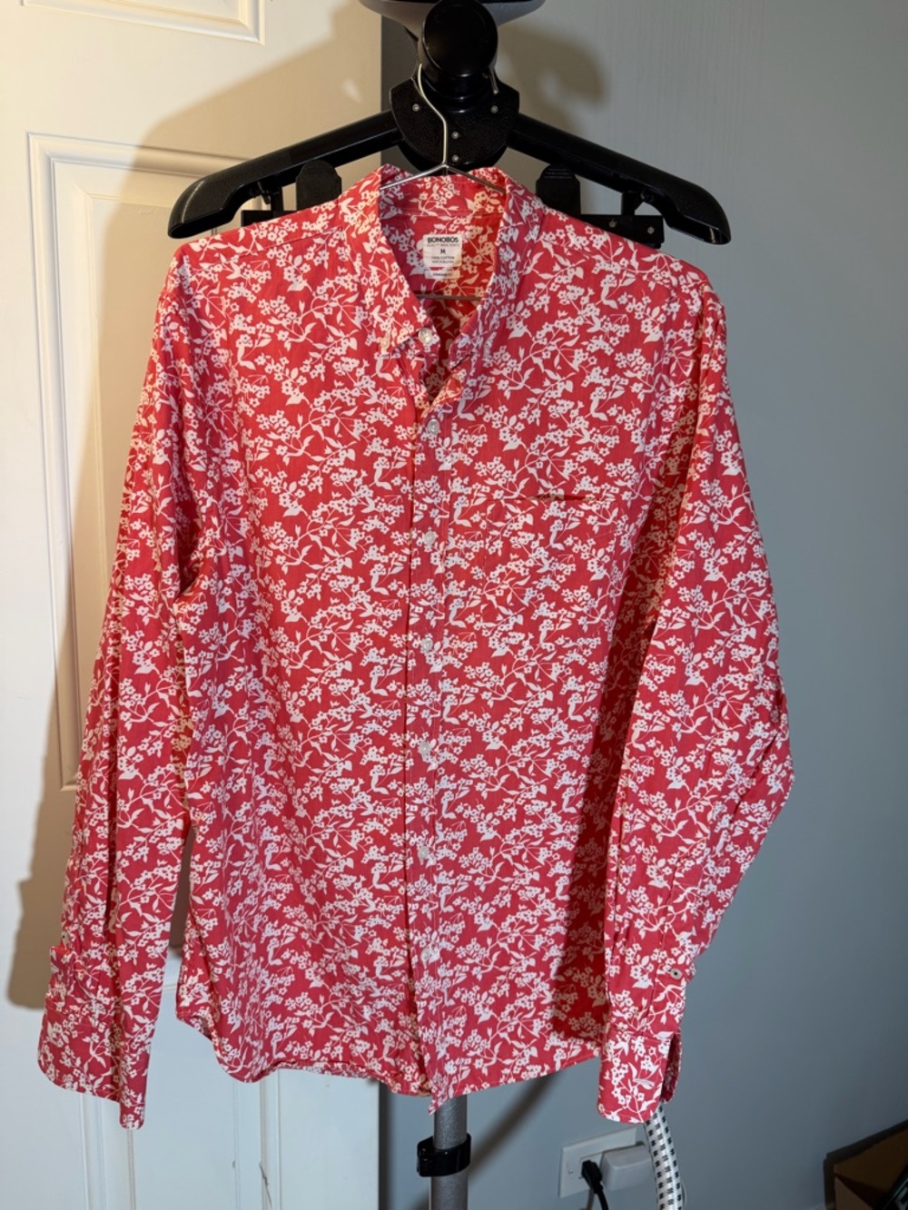 Bonobos Men's Red Floral Button-Up Shirt